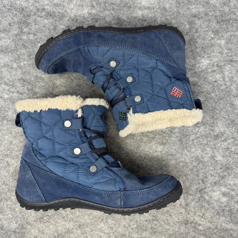 Columbia Boots Womens Sz 7.5 Minx Shorty Omni Heat Insulated Winter Snow Suede